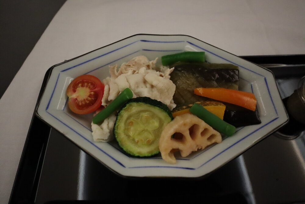 ANA 787 business class – Appetizer of zensai morsels