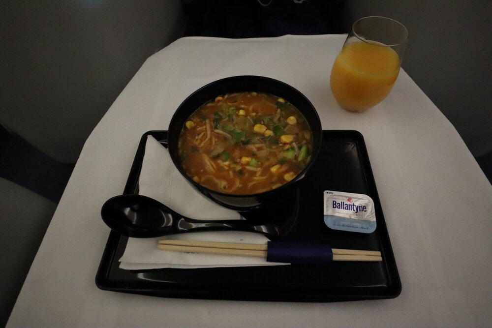 ANA 787 business class – Ippudo ramen