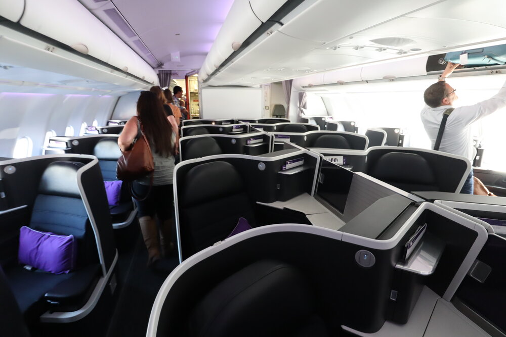 Virgin Australia business class – Cabin