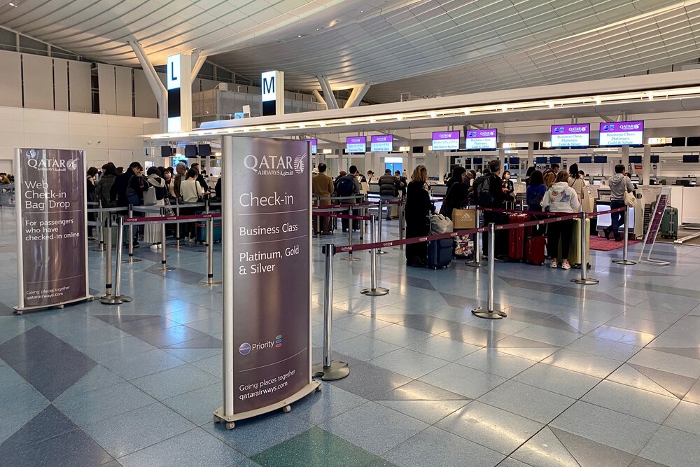 Qatar Airways check-in, Tokyo Haneda Airport