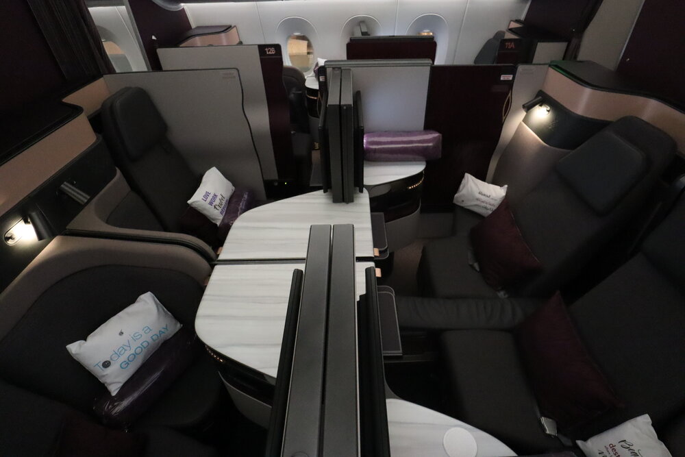 Qatar Airways A350 Qsuites business class – Four-person seats