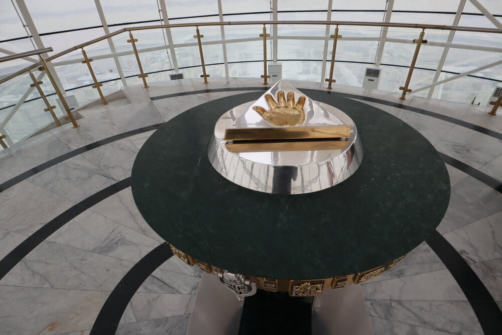 Baiterek Tower – President Nazarbayev handprint