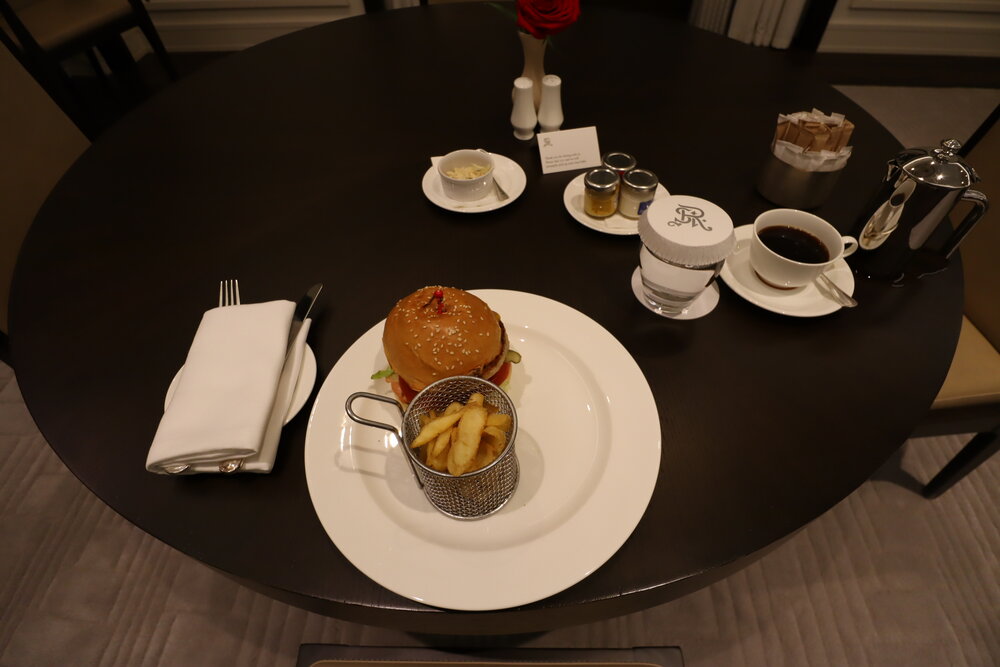 St. Regis Astana – Burger via in-room dining