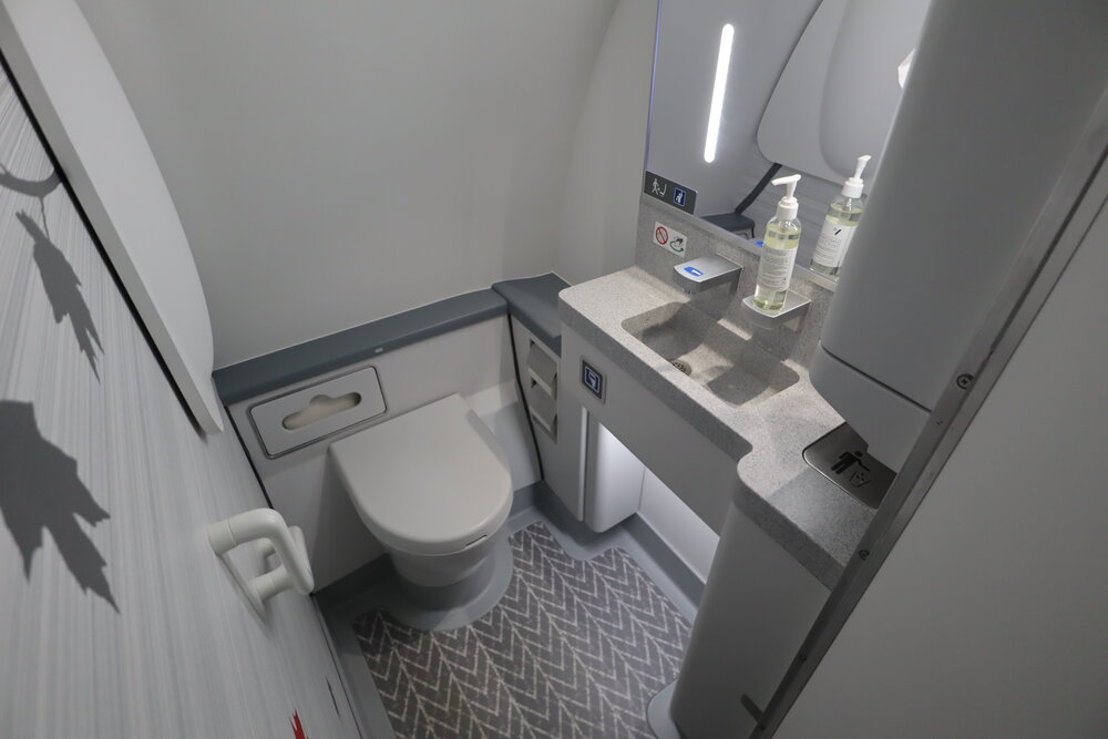 Air Canada Airbus A220 – Business class restroom