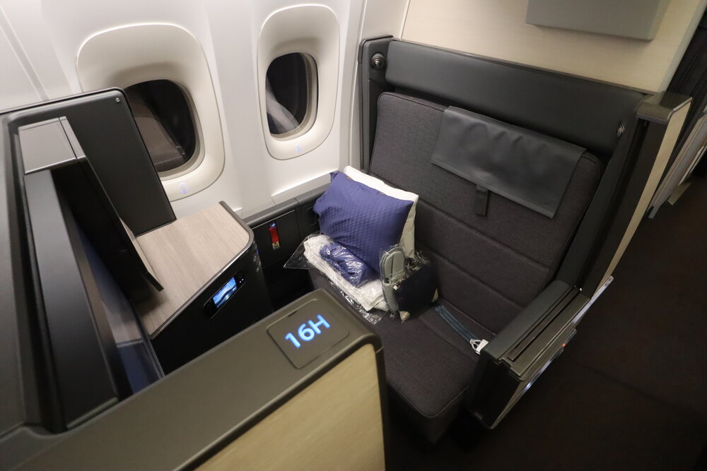 ANA 777 new business class – Seat 16H (forward-facing seat)