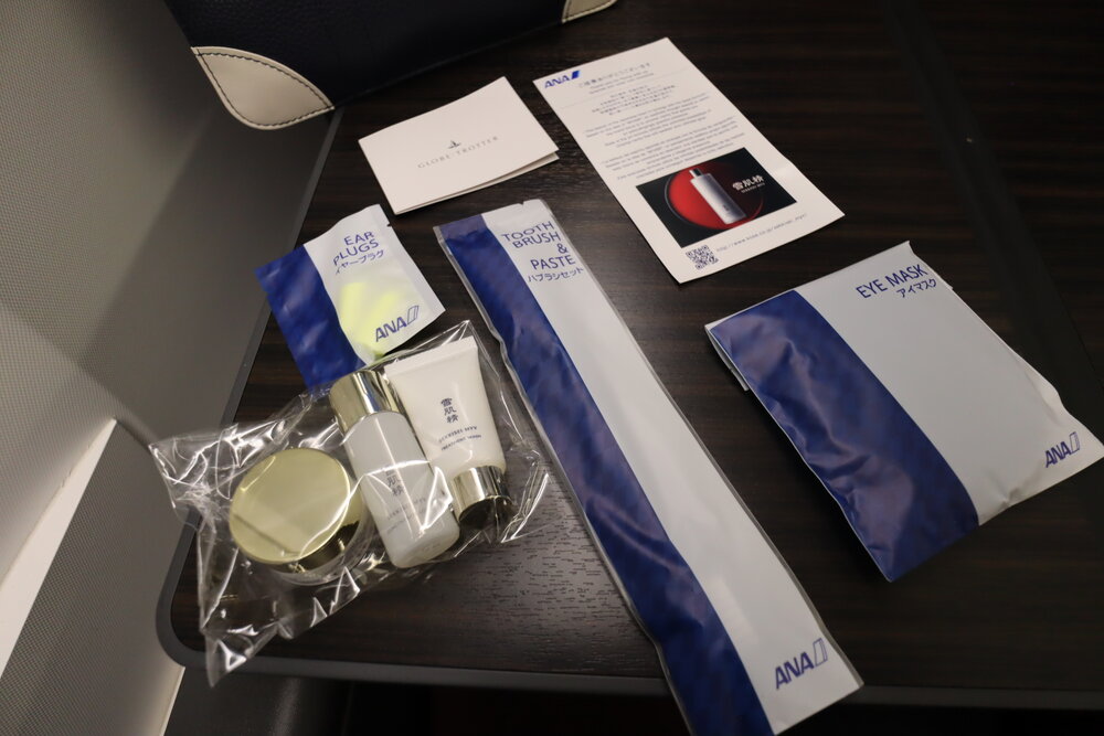 ANA 777 new business class – Amenity kit contents