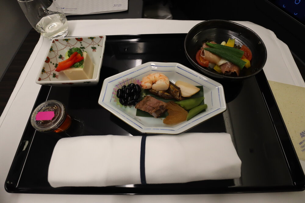 ANA 777 new business class – Japanese appetizer course