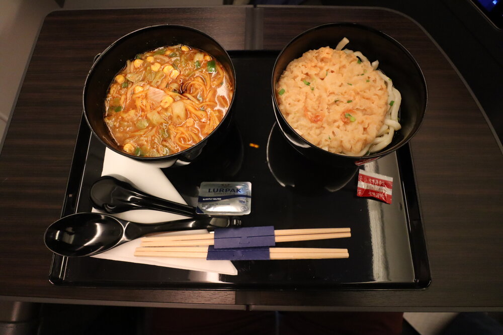 ANA 777 new business class – Noodle dishes