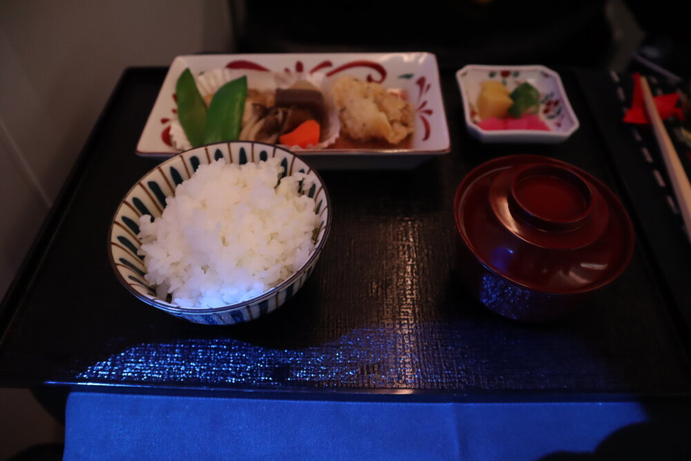 Japan Airlines business class – Main course