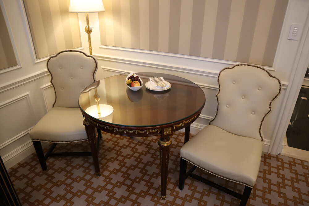 St. Regis New York – Madison Suite dining table