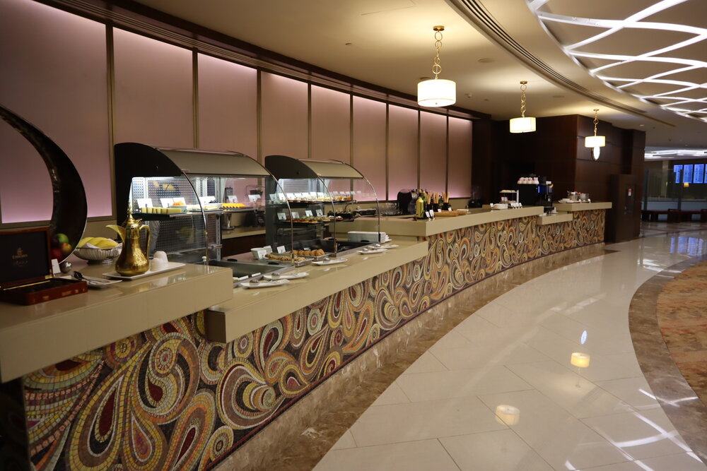 Emirates First Class Lounge (Concourse A) – Buffet spread