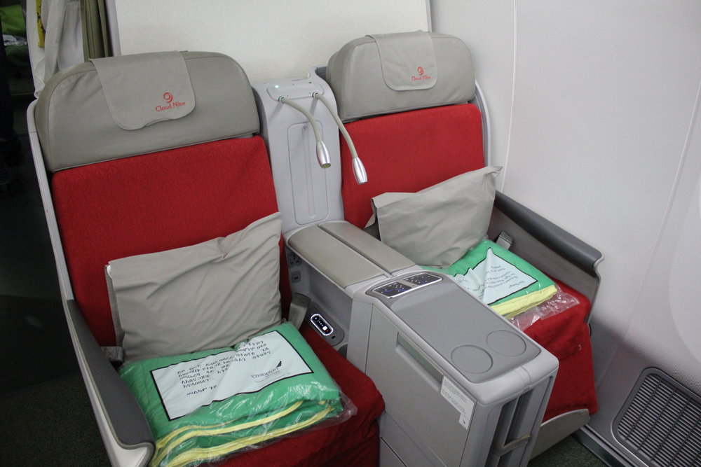 Ethiopian Airlines business class – Seats 4A and 4B