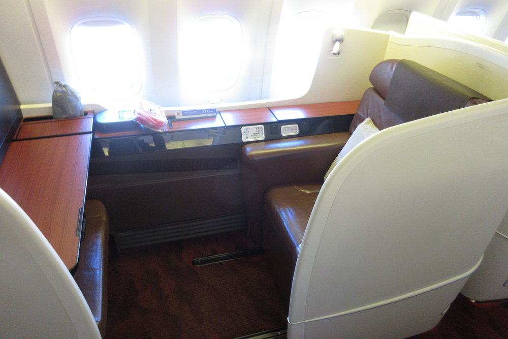 Japan Airlines First Class – Window seat