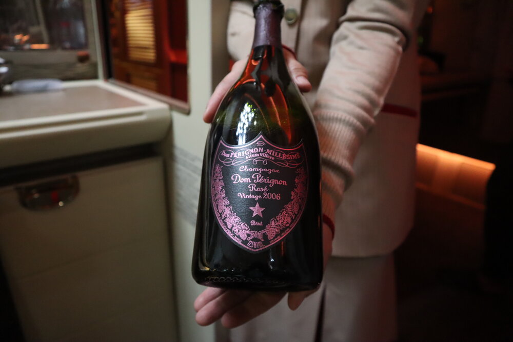 Emirates 777 New First Class – 2006 Dom Perignon Rosé