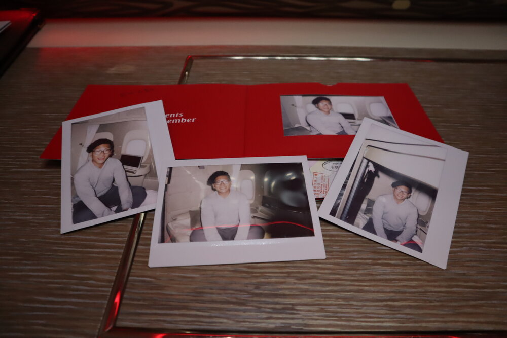 Emirates 777 New First Class – Polaroid pictures