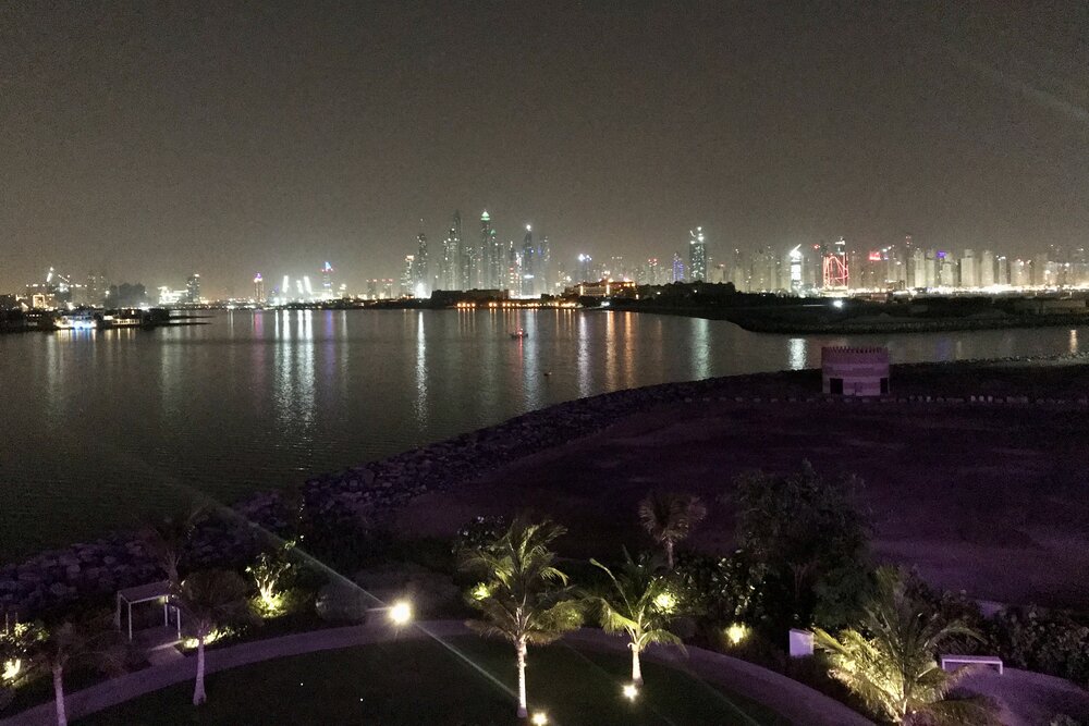 W Dubai The Palm – View from balcony by night