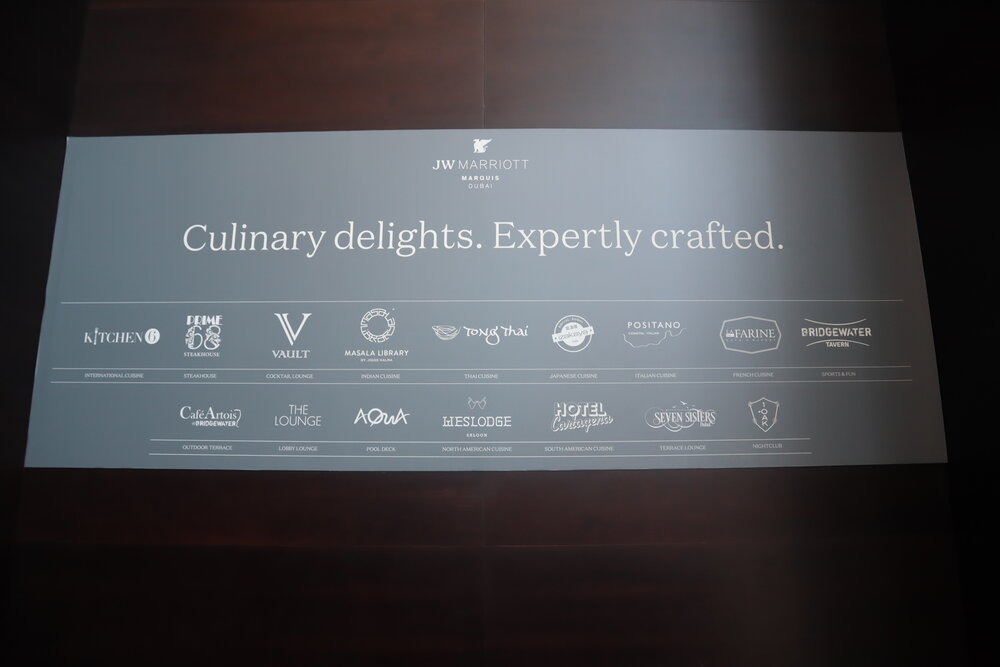 JW Marriott Marquis Dubai – Onsite dining options