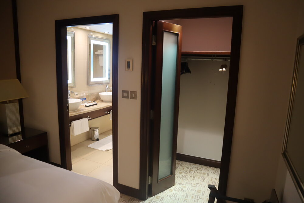 Sheraton Oman – Studio Suite closet and bathroom