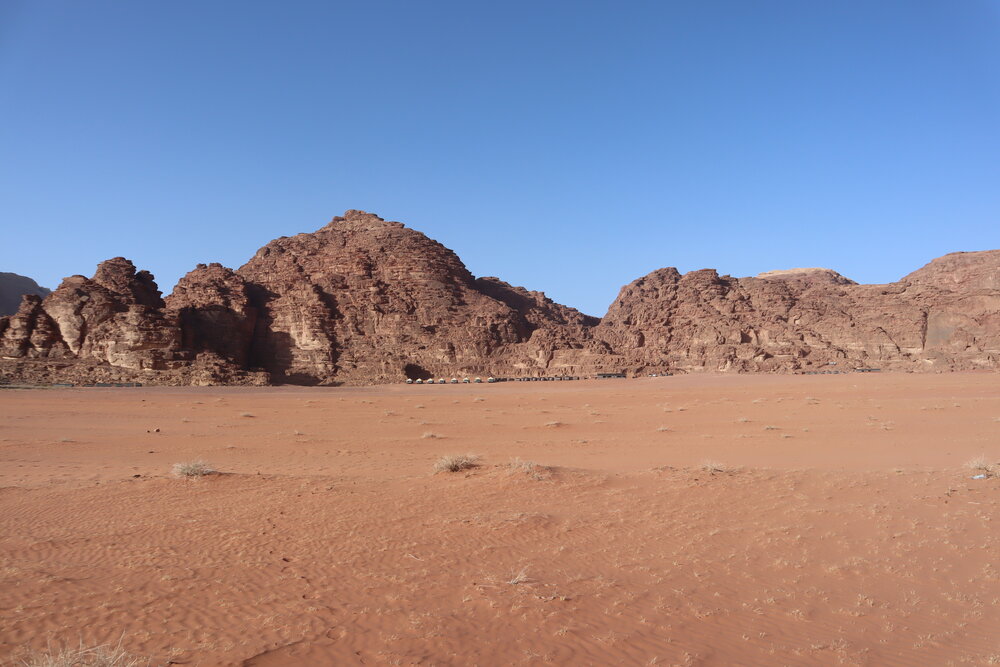 Wadi Rum Bedouin Camp from afar