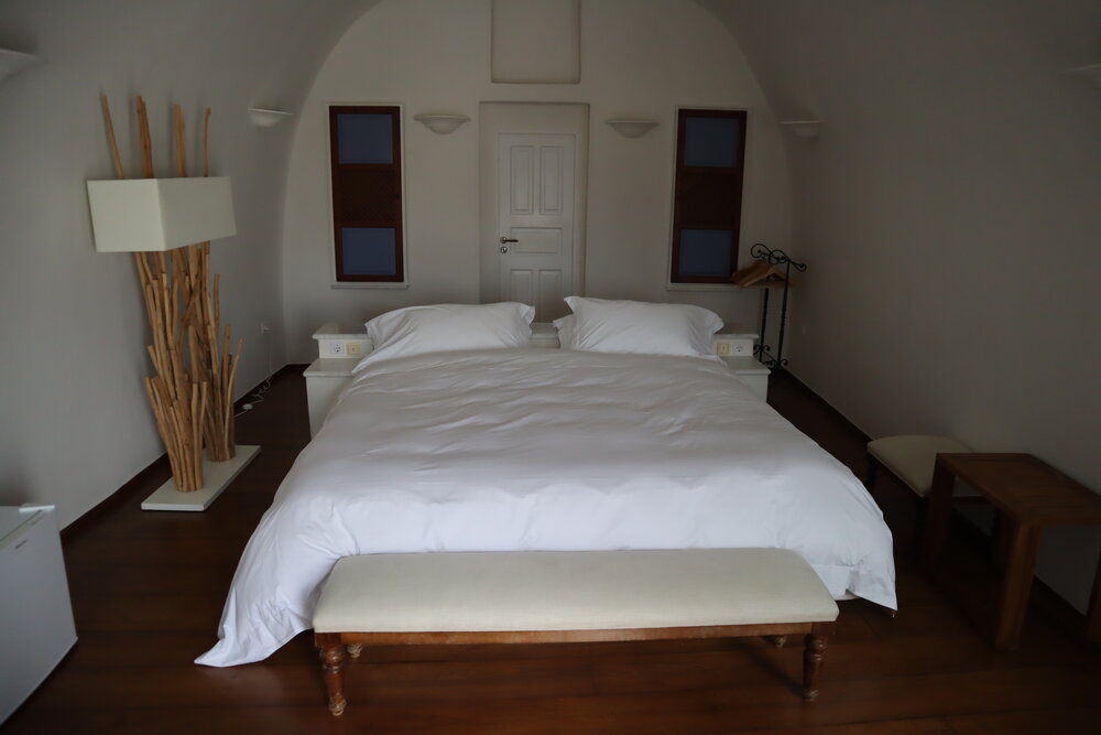 Mystique Santorini – Captain’s Room bed