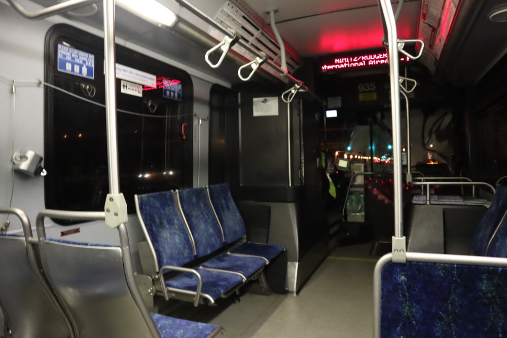 Taking the Honolulu city bus into town…