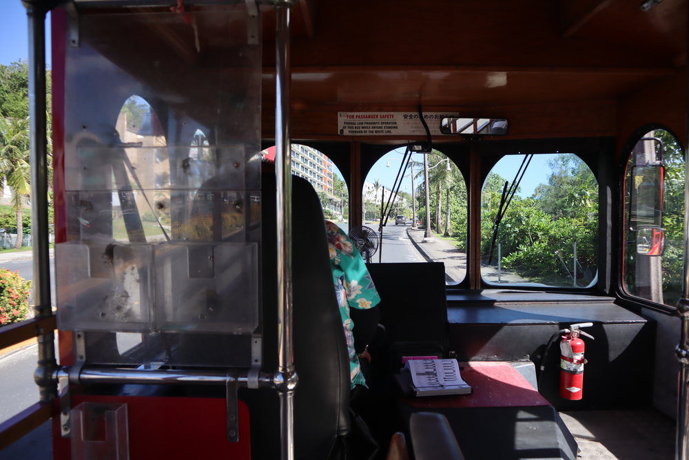 Taking the bus to Two Lovers Point