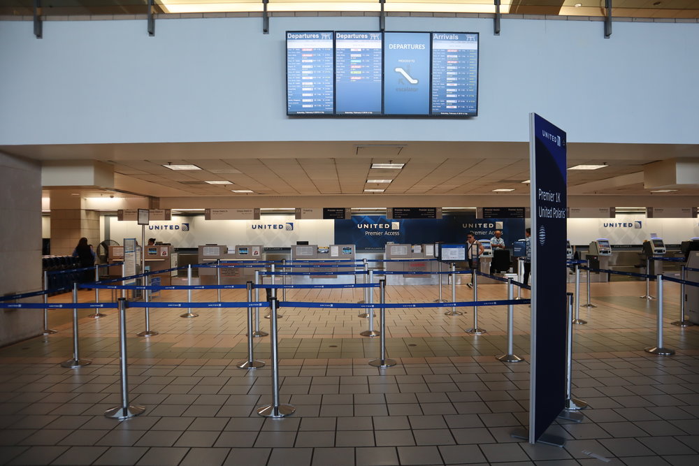 United check-in area, Antonio B. Won Pat International Airport