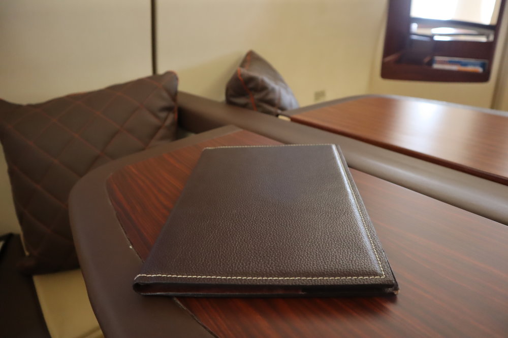 Singapore Airlines Suites Class – Menu