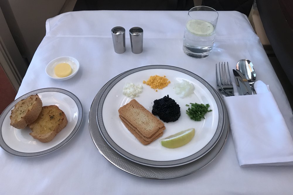 Singapore Airlines Suites Class – Caviar