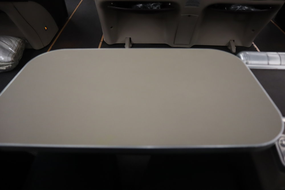 South African Airways business class – Tray table