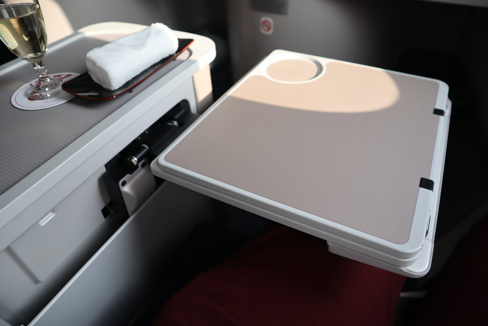 Air China business class – Tray table