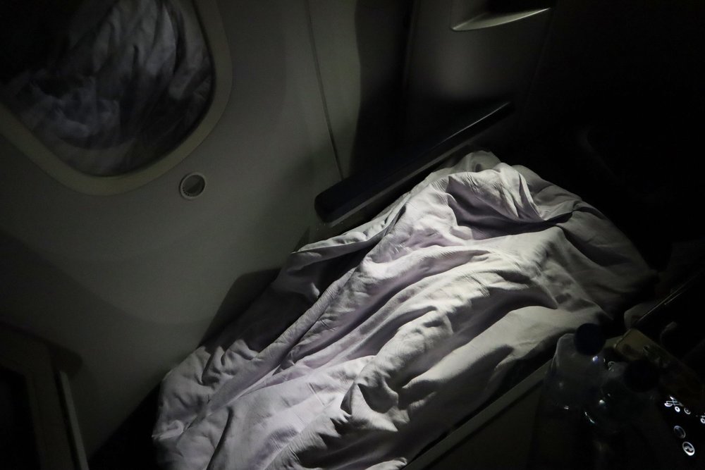 Air China business class – Bed