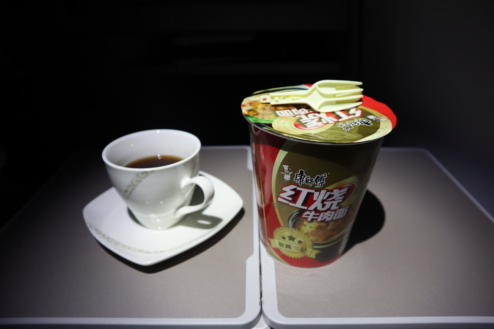 Air China business class – Instant noodles