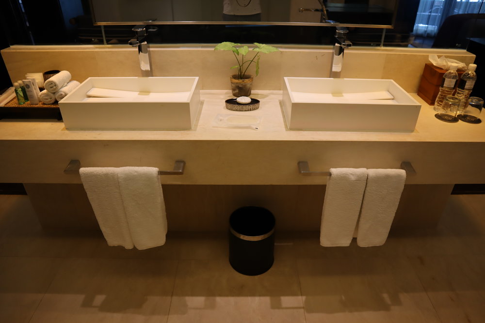 The Andaman Langkawi – Executive Pool Suite sink and mirror