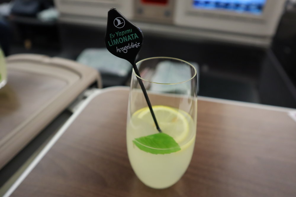 Turkish Airlines A330 business class – Welcome drink