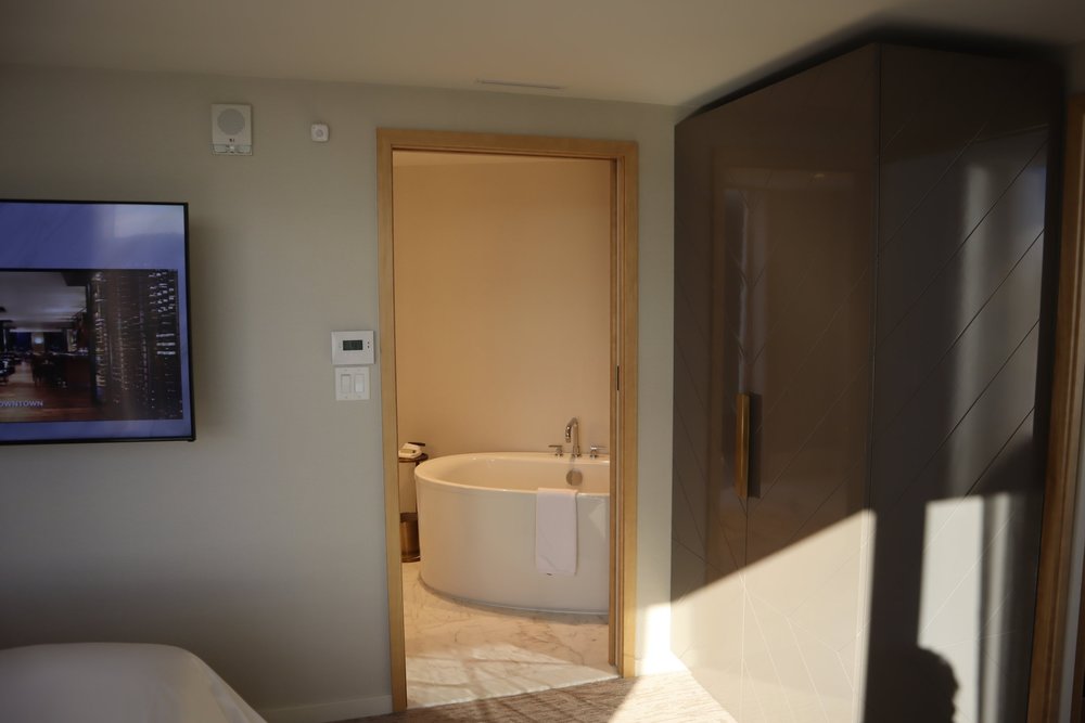 JW Marriott Parq Vancouver – Armoire and door to bathroom