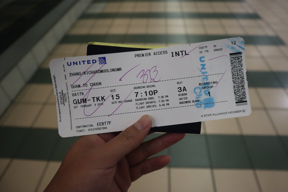 Boarding pass to Chuuk