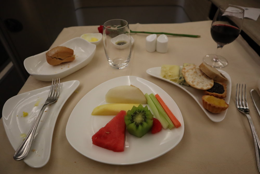 Asiana Airlines First Class – Fruit plate