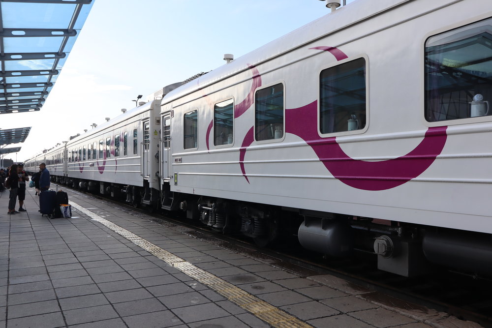 Trans-Mongolian Railway (UBTZ) train exterior