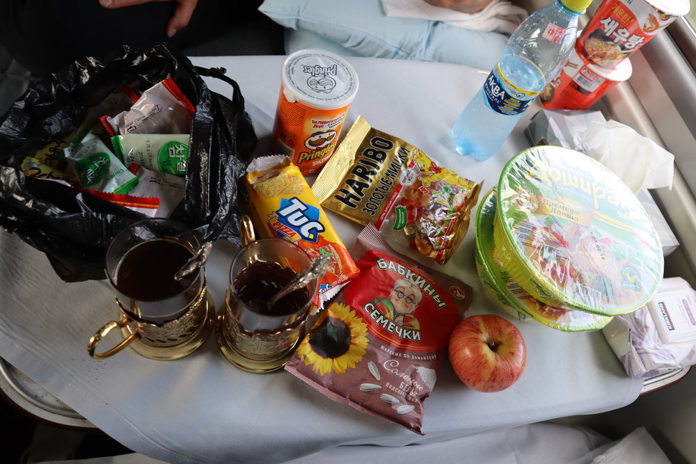 Trans-Mongolian Railway (RZD) Second Class – Nibbles and nosh