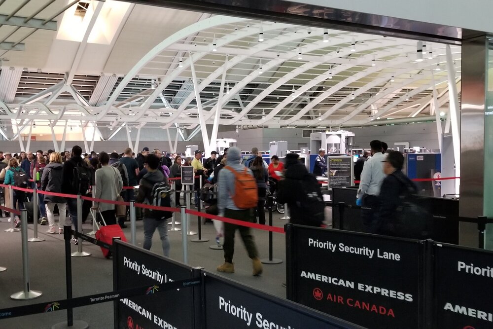 Priority security queue at Toronto Pearson