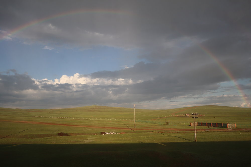 Trans-Mongolian Railway (RZD) Second Class – Scenery near Ulaanbaatar