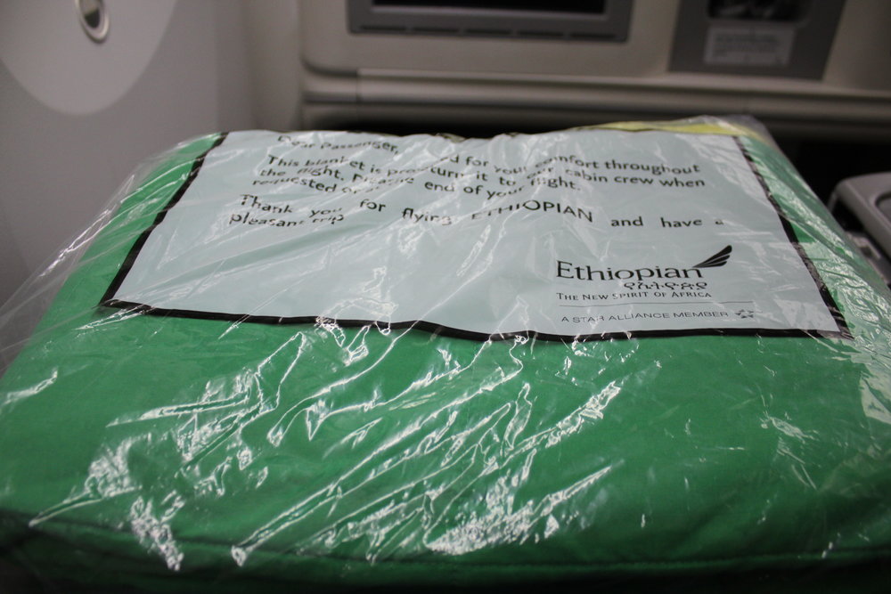 Ethiopian Airlines business class – Blanket