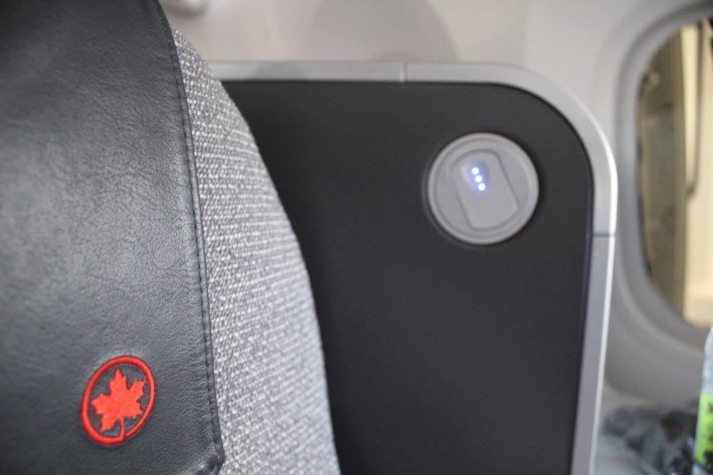 Air Canada business class – Reading light