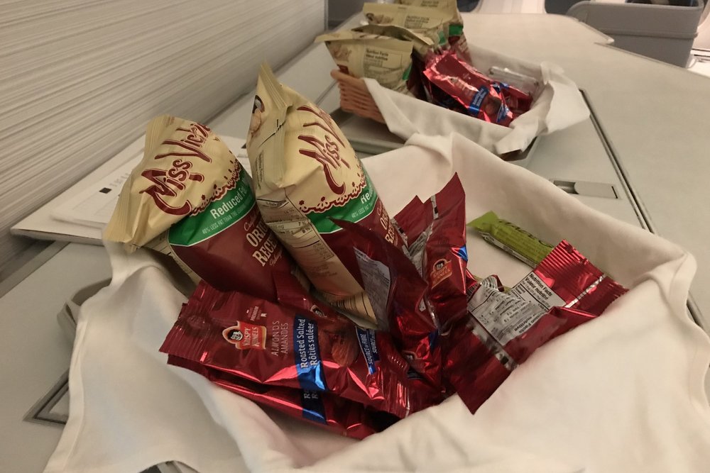 Air Canada business class – Self-serve snacks