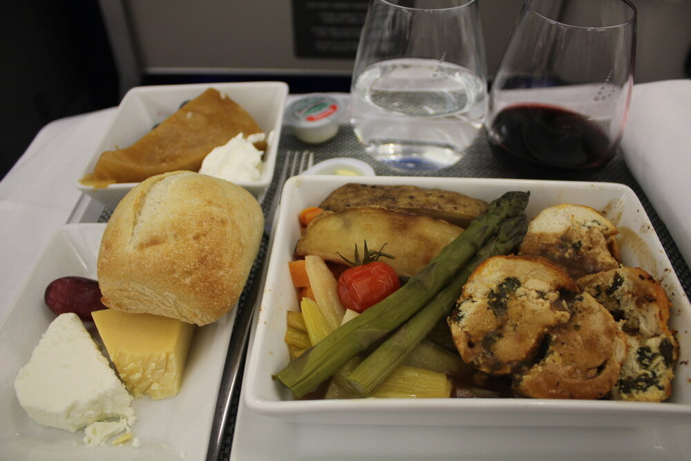 Brussels Airlines business class – Dinner