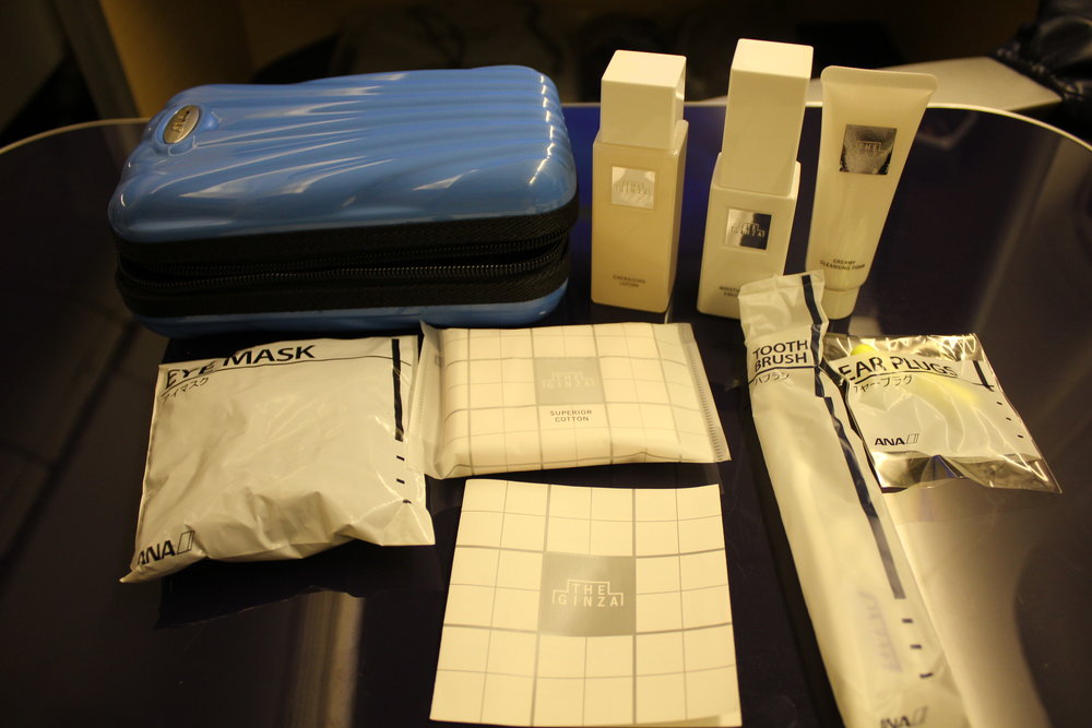 ANA First Class – Amenity kit contents