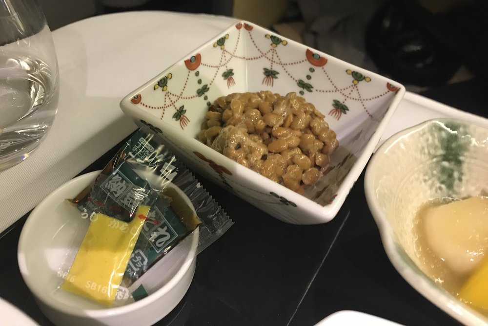 ANA First Class – Natto