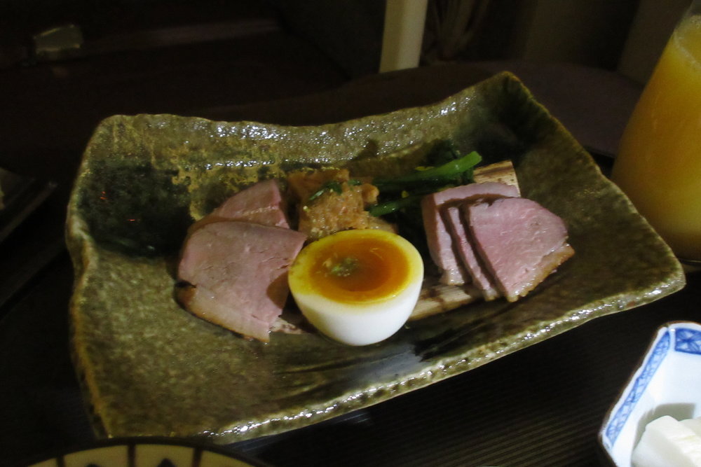 Japan Airlines First Class – Roasted duck