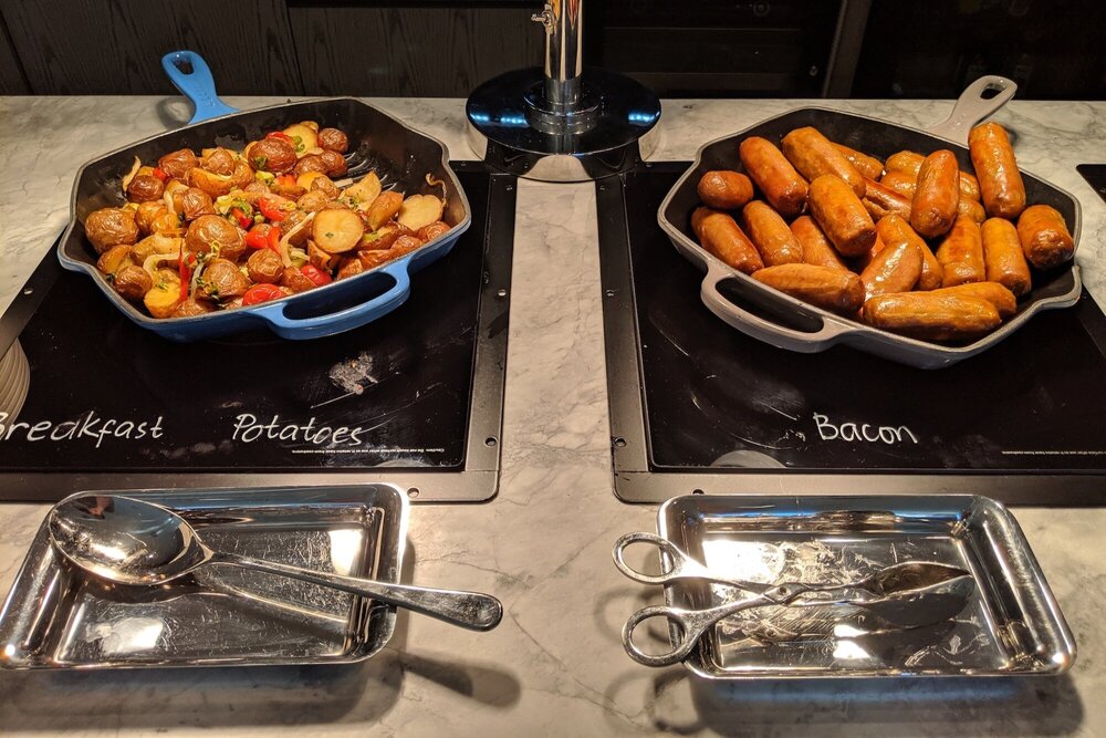 JW Marriott Edmonton ICE District – Executive Lounge breakfast spread